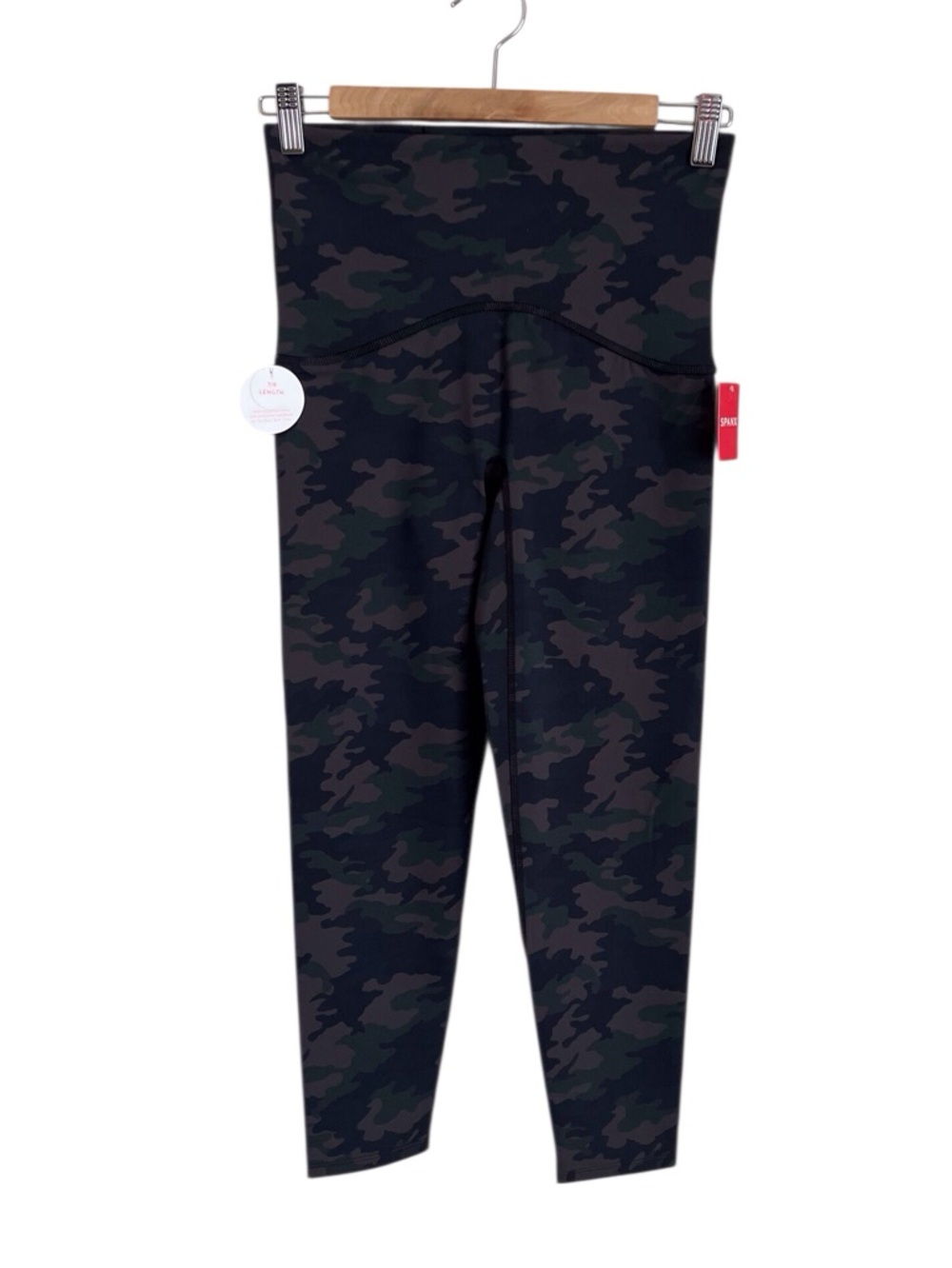 Spanx NEW Camo Booty Boost Active 7/8 Legging Athletic Workout Green Grey Medium